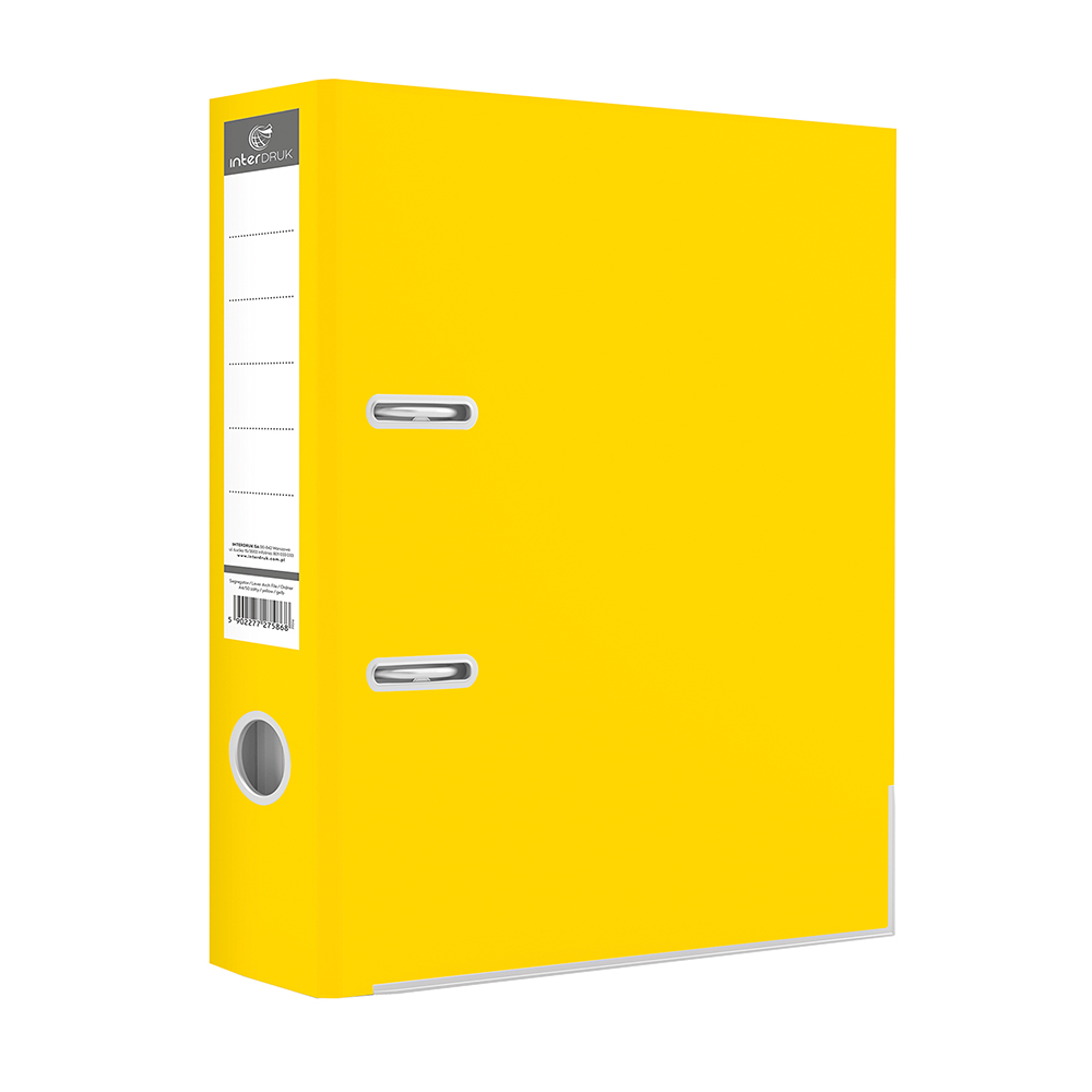 Segregator A4/50 dźwignia mat żółty Interdruk